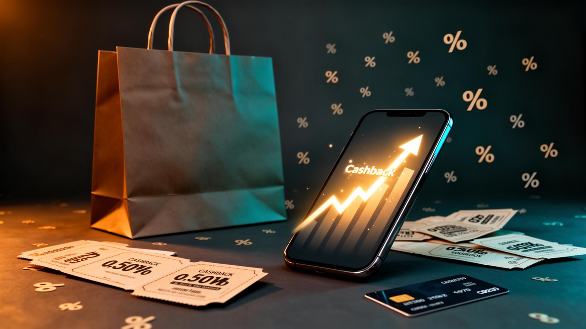 Smart shopper discovering coupon and cashback savings